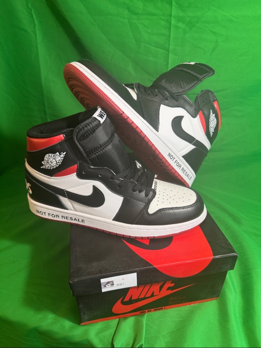 New! Air Jordan 1 Retro High OG NRG "Not For Resale" in the "Varsity Red"